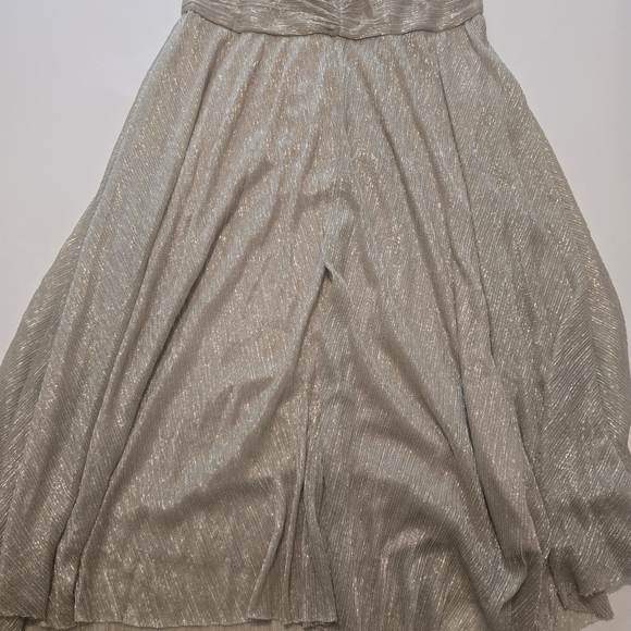 PatBO Lurex Draped Maxi Dress Gowns Halter neck Sleeveless Size 8 - Picture 7 of 13